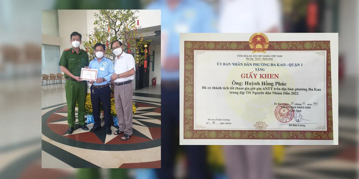 Trang chủ 20 UBND tặng bằng khen cho nhân viên của VISTAR vì đã có thành tích tốt trong việc tham gia giữ gìn ANTT